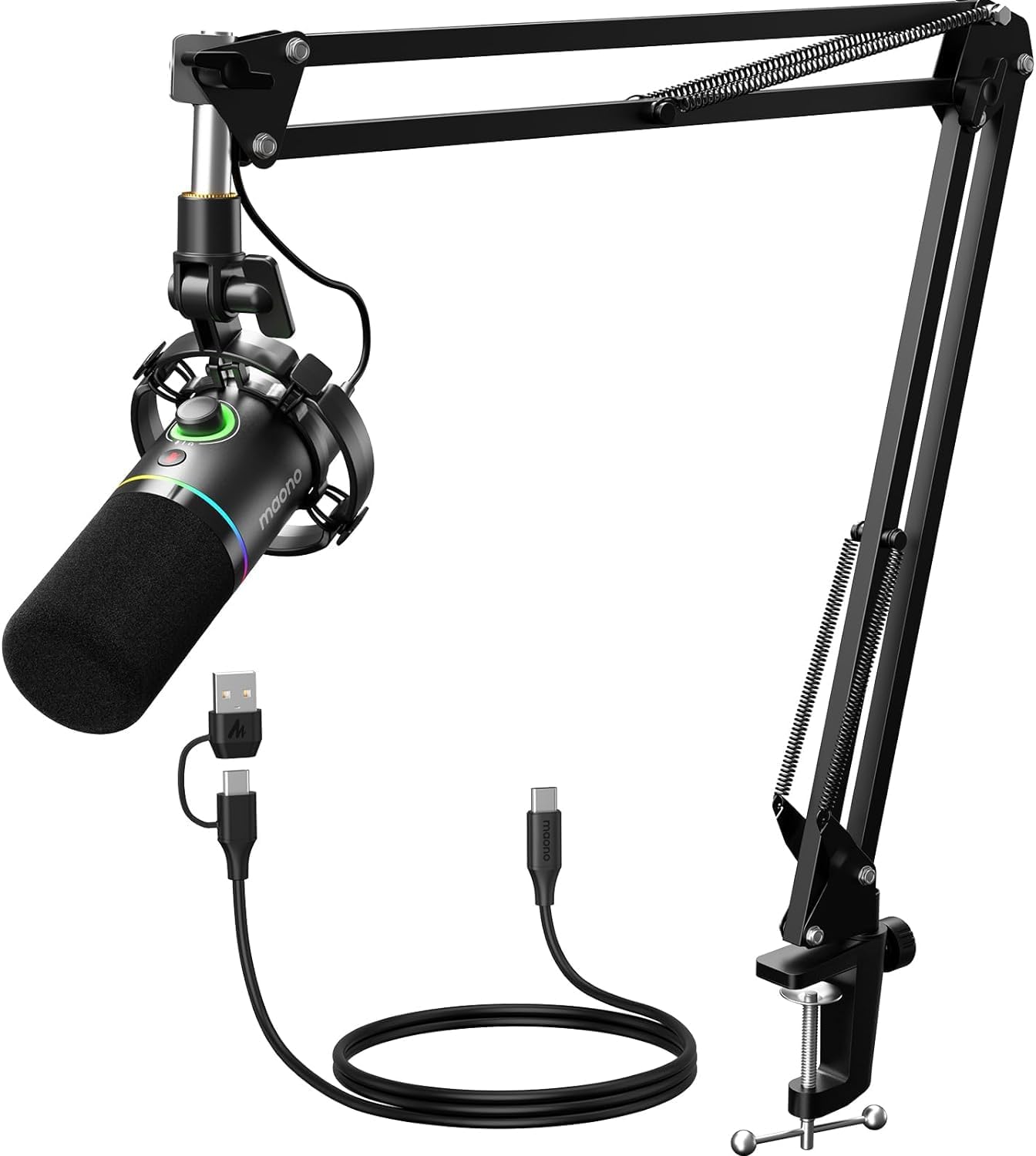 MAONO MAONO PD200XS USB/XLR Dynamic Microphone with Boom Arm