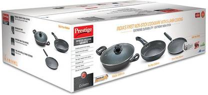 Prestige Prestige Omega Deluxe Granite Non-Stick Cookware Set (3-Piece)