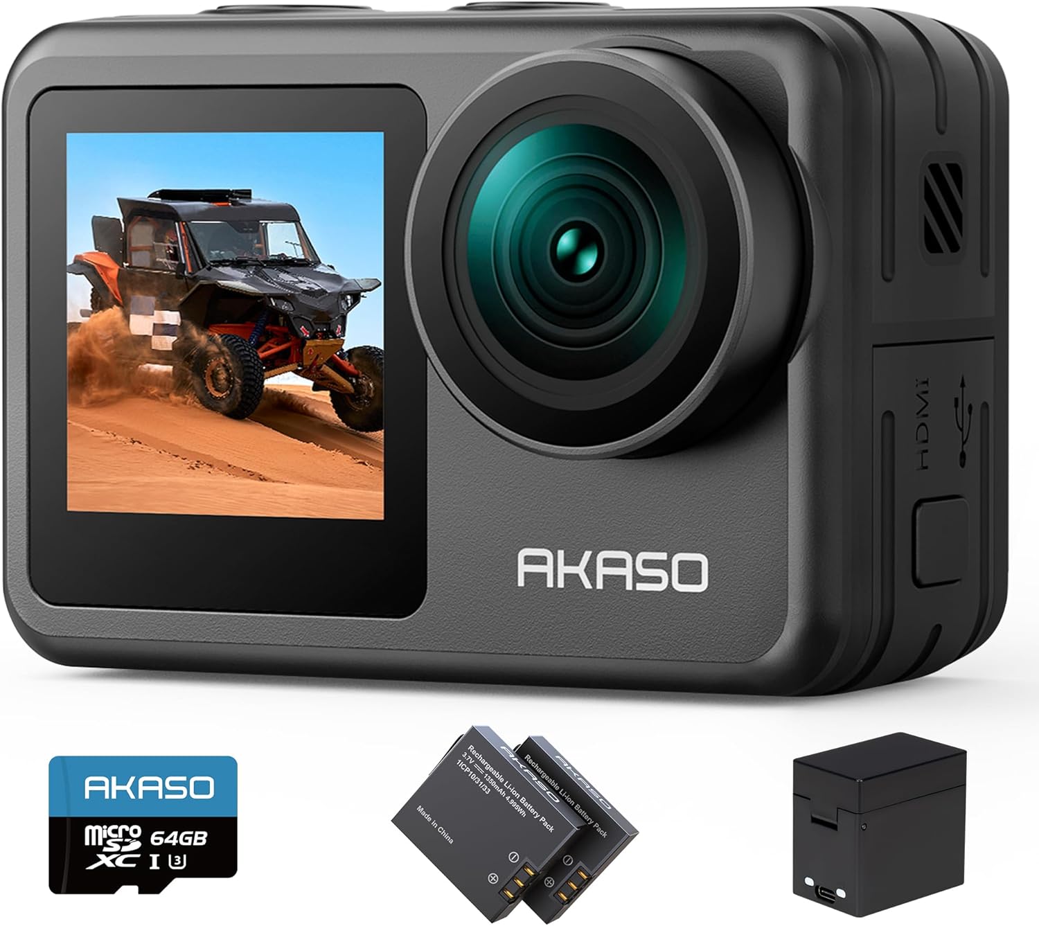 AKASO AKASO Brave 7 4K30fps 20MP Dual-Screen Waterproof Action Camera