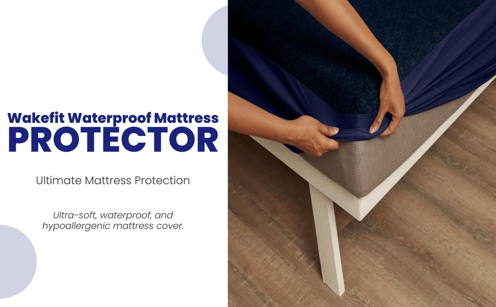 Wakefit Wakefit Waterproof Mattress Protector (Terry Cotton, Breathable)