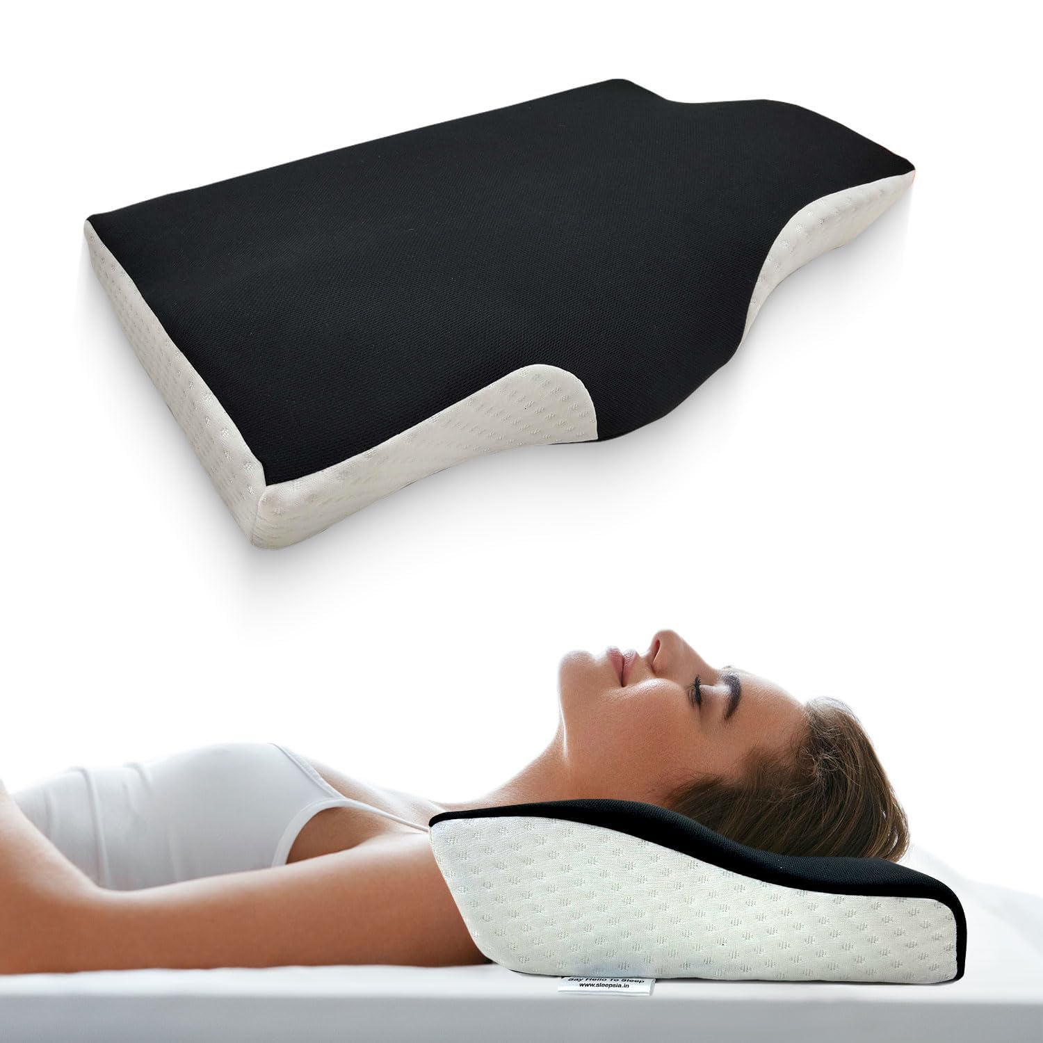 Sleepsia Sleepsia Cervical Contour Memory Foam Pillow (Orthopedic, Ventilated)