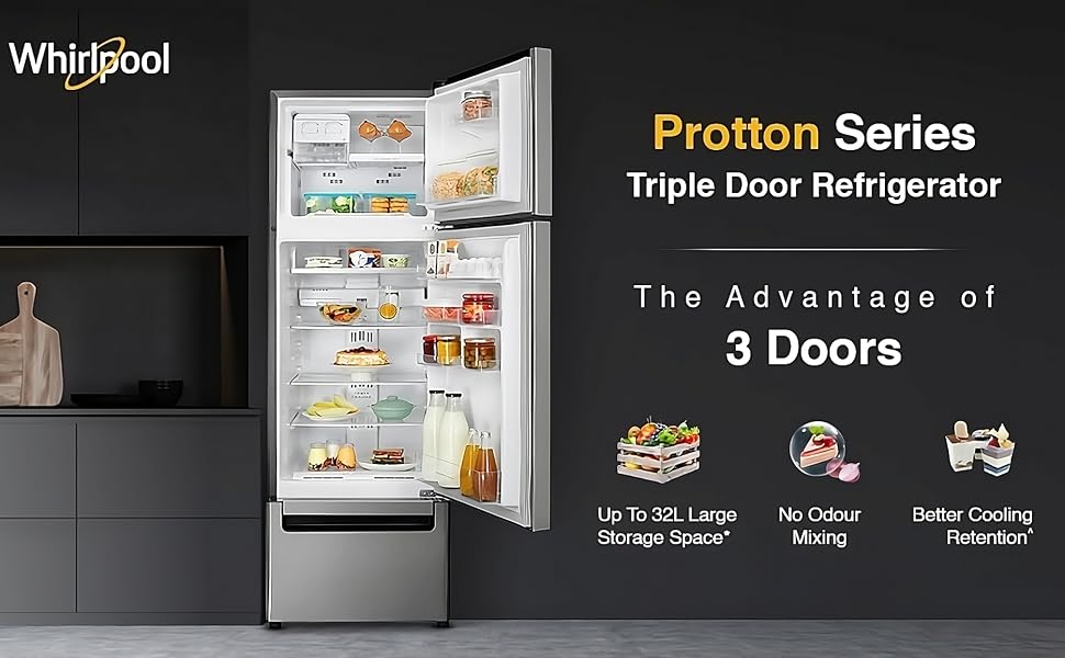 Whirlpool Whirlpool 300 L Frost Free Triple-Door Refrigerator (FP 313D Protton Roy)